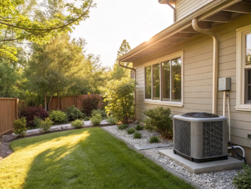 An outdoor central air conditioner unit requiring inspection for common repairs.