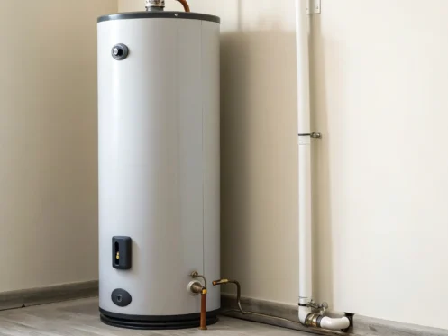High-efficiency 50-gallon water heater in a modern home.